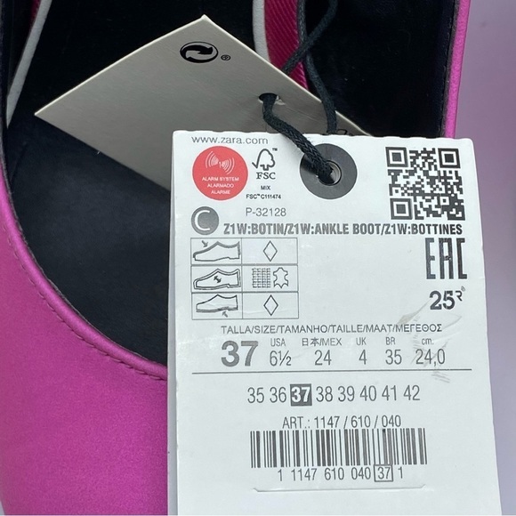 NWT. Zara Sparkly Pink Heeled Pumps. Size 6,5. - Picture 10 of 10